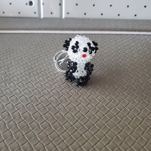 Handmade cute baby panda key chain